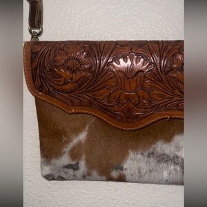 Crossbody Faux Cowhide Purse